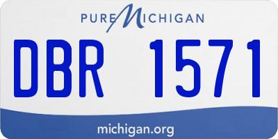 MI license plate DBR1571