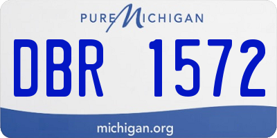 MI license plate DBR1572