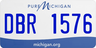 MI license plate DBR1576