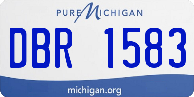 MI license plate DBR1583
