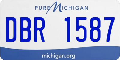 MI license plate DBR1587