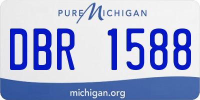MI license plate DBR1588