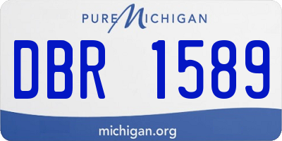 MI license plate DBR1589