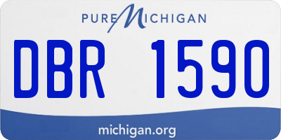 MI license plate DBR1590