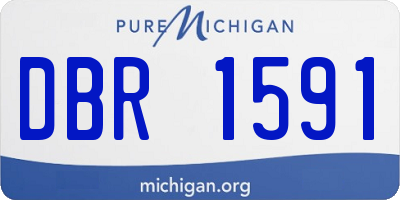 MI license plate DBR1591