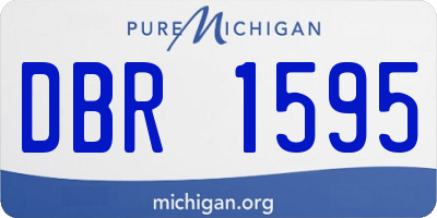 MI license plate DBR1595