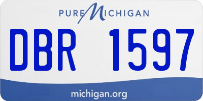 MI license plate DBR1597