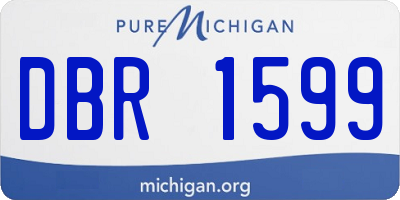 MI license plate DBR1599
