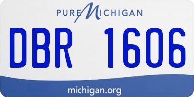 MI license plate DBR1606