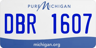 MI license plate DBR1607
