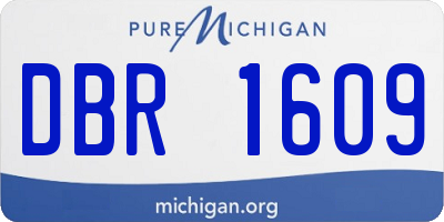 MI license plate DBR1609