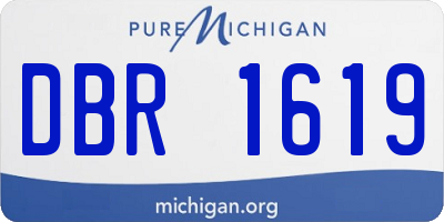 MI license plate DBR1619