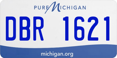 MI license plate DBR1621