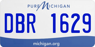 MI license plate DBR1629