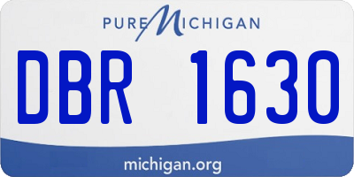 MI license plate DBR1630