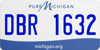 MI license plate DBR1632