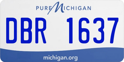 MI license plate DBR1637