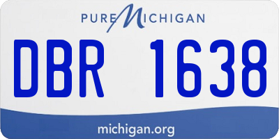 MI license plate DBR1638