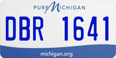 MI license plate DBR1641