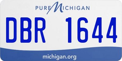 MI license plate DBR1644