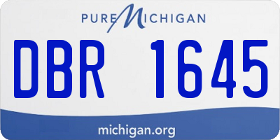 MI license plate DBR1645