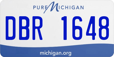 MI license plate DBR1648