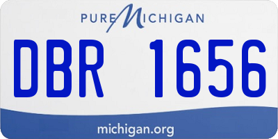 MI license plate DBR1656