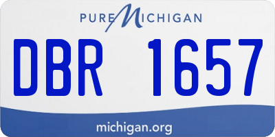 MI license plate DBR1657