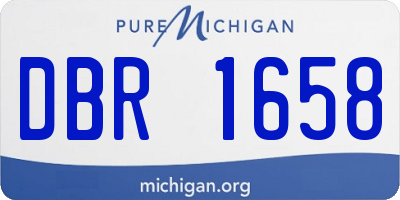 MI license plate DBR1658