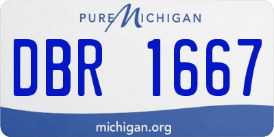 MI license plate DBR1667