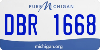 MI license plate DBR1668