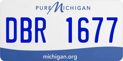 MI license plate DBR1677
