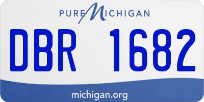 MI license plate DBR1682