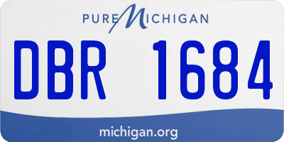 MI license plate DBR1684