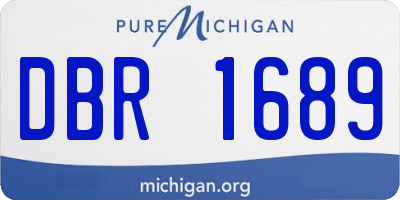 MI license plate DBR1689
