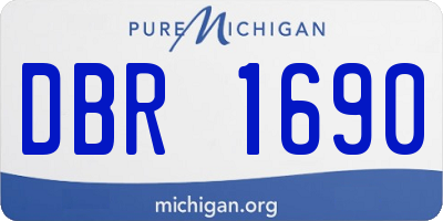 MI license plate DBR1690