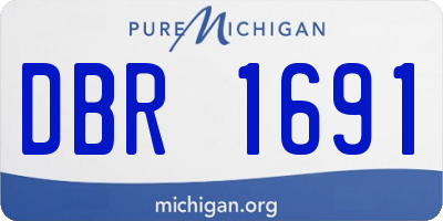 MI license plate DBR1691
