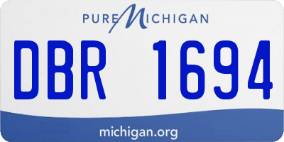 MI license plate DBR1694