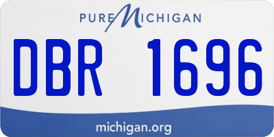 MI license plate DBR1696