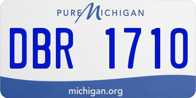MI license plate DBR1710
