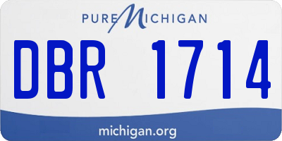 MI license plate DBR1714