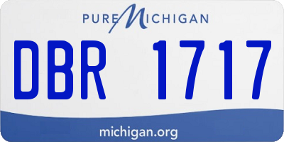 MI license plate DBR1717