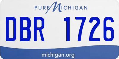 MI license plate DBR1726