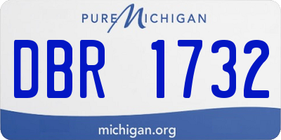 MI license plate DBR1732