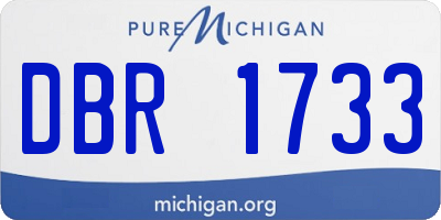 MI license plate DBR1733