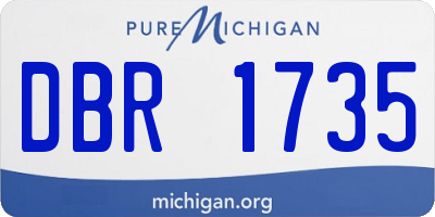 MI license plate DBR1735