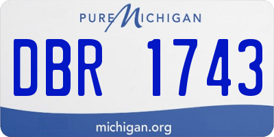 MI license plate DBR1743