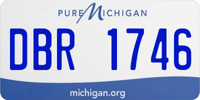 MI license plate DBR1746