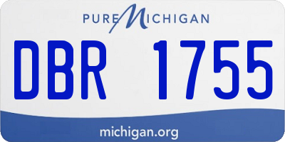 MI license plate DBR1755