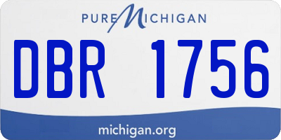 MI license plate DBR1756